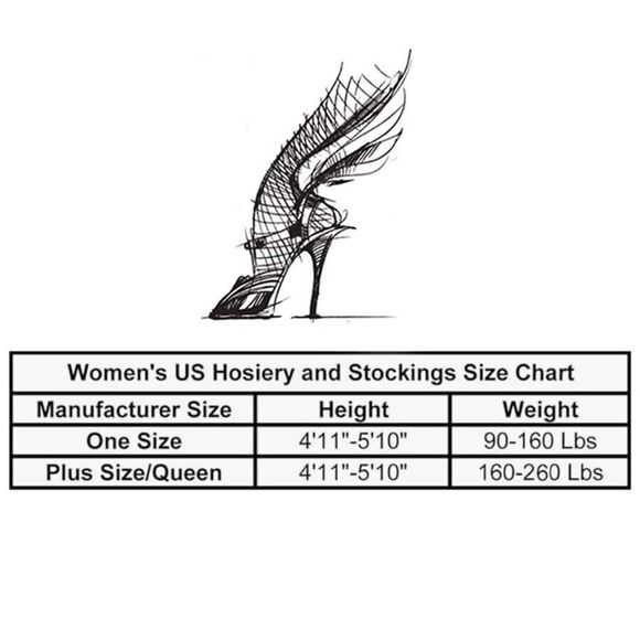 Plus Semi-Opaque Matte Stockings Womens Queen Black with Wide Lace Top - Picture 2 of 8